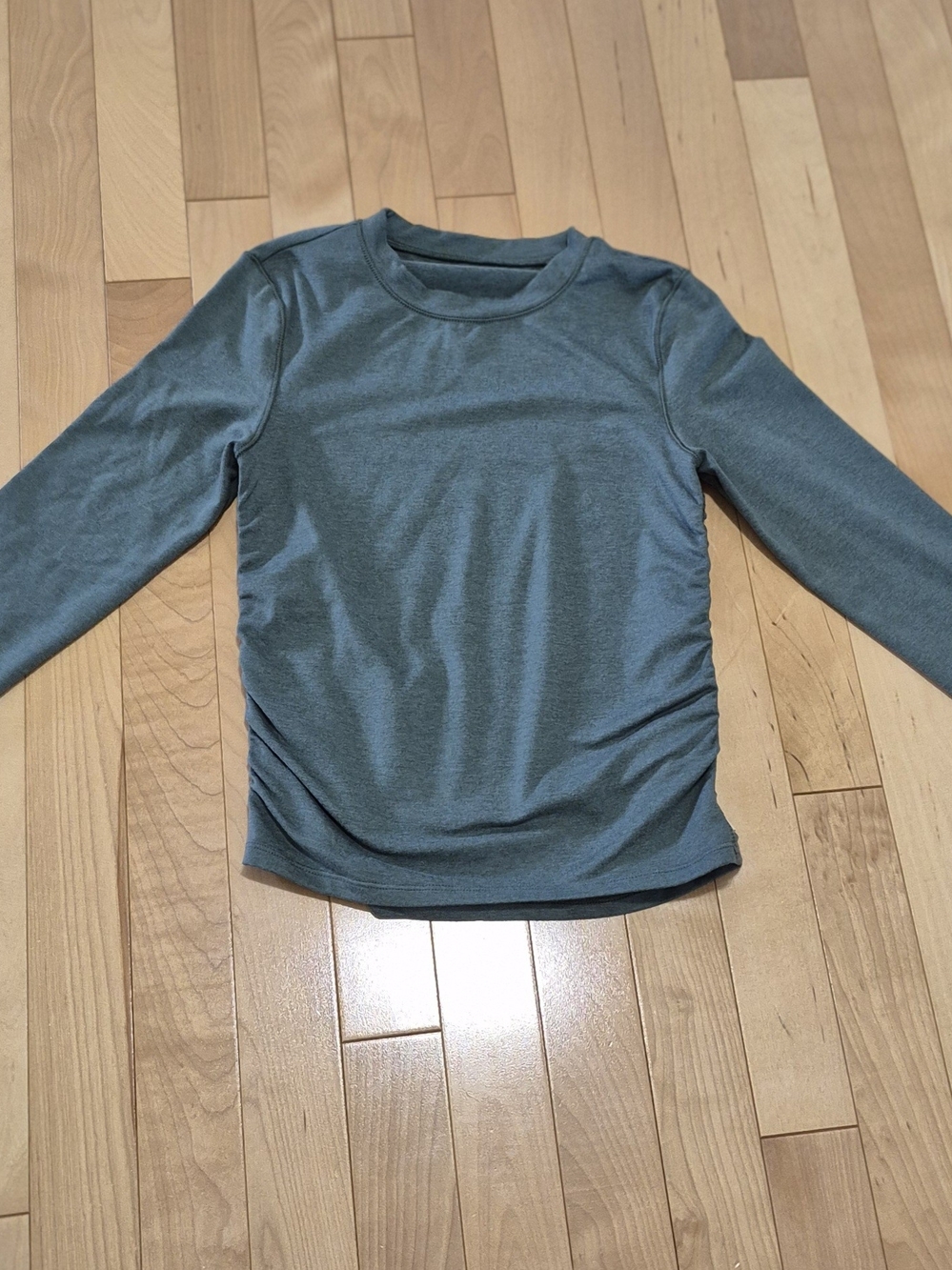 Vuori Halo Ruched Long Sleeve C Top - Slate Green